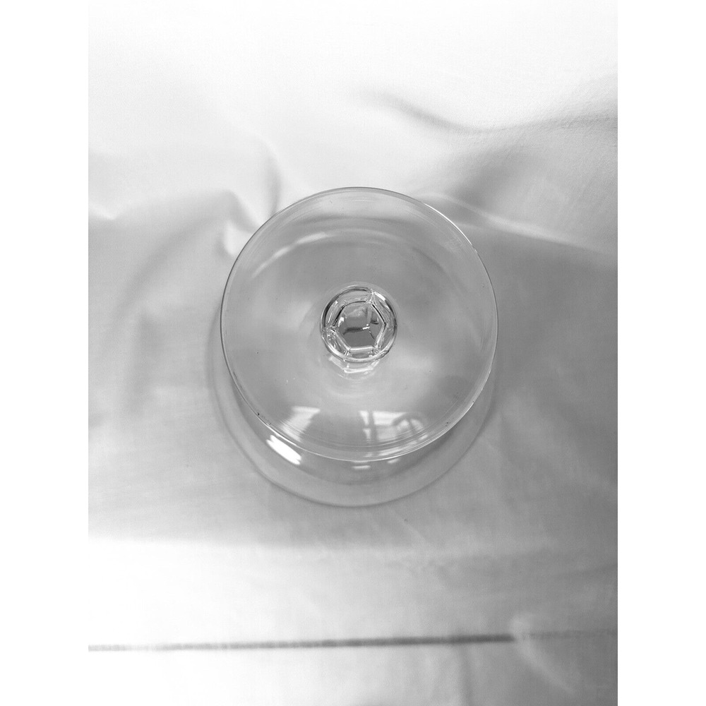 Val St Lambert Handblown Crystal Signed VSL Compote 6 1/4" Pedestal Bowl Dish - Picture 6 of 12
